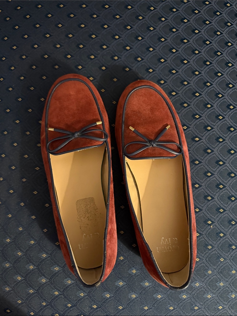Crown & Ivy  Suede Loafers in Brown - Classic Slip-On Dress Shoes